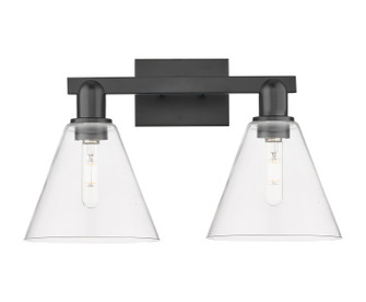 Arcadia Two Light Bath Vanity in Matte Black (405|716-2W-BK-GBC-82)