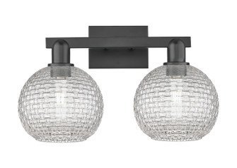 Arcadia Two Light Bath Vanity in Matte Black (405|716-2W-BK-G122C-8CL)