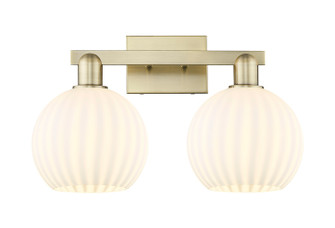 Arcadia Two Light Bath Vanity in Antique Brass (405|716-2W-AB-G1217-8WV)
