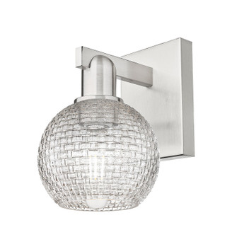 Arcadia One Light Wall Sconce in Brushed Satin Nickel (405|716-1W-SN-G122C-6CL)