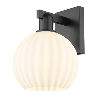 Arcadia One Light Wall Sconce in Matte Black (405|716-1W-BK-G1217-8WV)