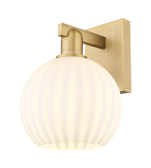 Arcadia One Light Wall Sconce in Brushed Brass (405|716-1W-BB-G1217-8WV)