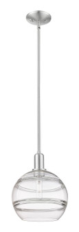Arcadia One Light Mini Pendant in Brushed Satin Nickel (405|716-1S-SN-G556-10CL)