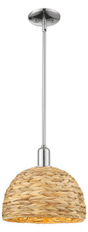 Arcadia One Light Mini Pendant in Polished Chrome (405|716-1S-PC-RBD-12-NAT)