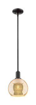 Arcadia One Light Mini Pendant in Matte Black (405|716-1S-BK-G128-8)