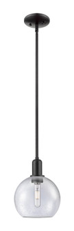 Arcadia One Light Mini Pendant in Matte Black (405|716-1S-BK-G124-8)