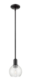 Arcadia One Light Mini Pendant in Matte Black (405|716-1S-BK-G124-6)