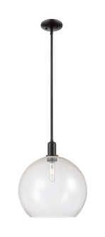 Arcadia One Light Mini Pendant in Matte Black (405|716-1S-BK-G124-14)