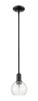 Arcadia One Light Mini Pendant in Matte Black (405|716-1S-BK-G122-6)