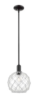 Arcadia One Light Mini Pendant in Matte Black (405|716-1S-BK-G122-10RW)