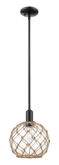 Arcadia One Light Mini Pendant in Matte Black (405|716-1S-BK-G122-10RB)