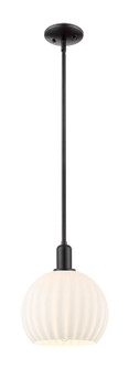 Arcadia One Light Mini Pendant in Matte Black (405|716-1S-BK-G1217-10WV)
