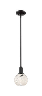 Arcadia One Light Mini Pendant in Matte Black (405|716-1S-BK-G1216-6WM)