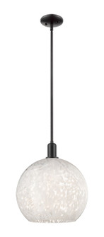 Arcadia One Light Mini Pendant in Matte Black (405|716-1S-BK-G1216-14WM)