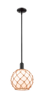 Arcadia One Light Mini Pendant in Matte Black (405|716-1S-BK-G121-10RB)