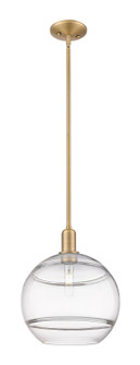 Arcadia One Light Mini Pendant in Brushed Brass (405|716-1S-BB-G556-12CL)