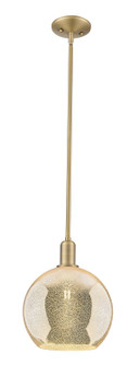 Arcadia One Light Mini Pendant in Brushed Brass (405|716-1S-BB-G128-10)