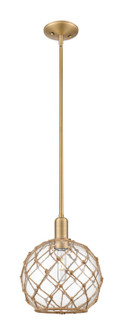 Arcadia One Light Mini Pendant in Brushed Brass (405|716-1S-BB-G122-10RB)