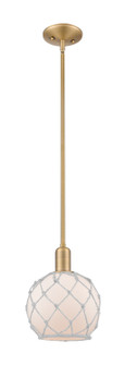 Arcadia One Light Mini Pendant in Brushed Brass (405|716-1S-BB-G121-8RW)