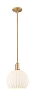 Arcadia One Light Mini Pendant in Brushed Brass (405|716-1S-BB-G1217-10WV)