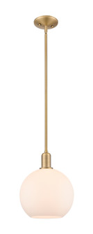 Arcadia One Light Mini Pendant in Brushed Brass (405|716-1S-BB-G121-10)