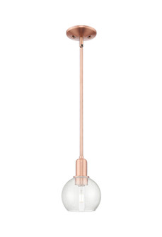 Arcadia One Light Mini Pendant in Antique Copper (405|716-1S-AC-G124-6)