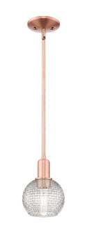 Arcadia One Light Mini Pendant in Antique Copper (405|716-1S-AC-G122C-6CL)