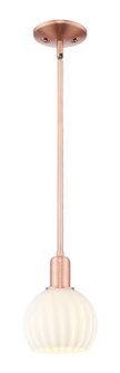 Arcadia One Light Mini Pendant in Antique Copper (405|716-1S-AC-G1217-6WV)