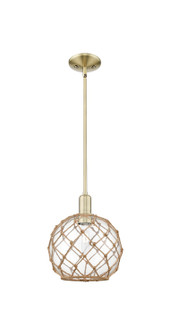 Arcadia One Light Mini Pendant in Antique Brass (405|716-1S-AB-G122-10RB)