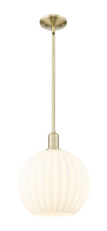 Arcadia One Light Mini Pendant in Antique Brass (405|716-1S-AB-G1217-12WV)