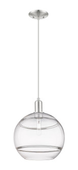 Arcadia One Light Mini Pendant in Brushed Satin Nickel (405|716-1P-SN-G556-12CL)
