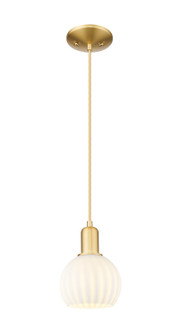 Arcadia One Light Mini Pendant in Satin Gold (405|716-1P-SG-G1217-6WV)