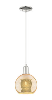 Arcadia One Light Mini Pendant in Polished Nickel (405|716-1P-PN-G128-8)