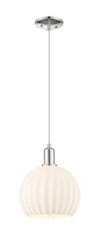 Arcadia One Light Mini Pendant in Polished Nickel (405|716-1P-PN-G1217-10WV)