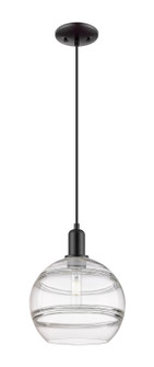 Arcadia One Light Mini Pendant in Matte Black (405|716-1P-BK-G556-10CL)