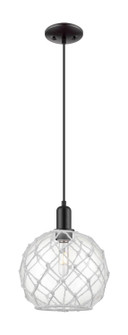 Arcadia One Light Mini Pendant in Matte Black (405|716-1P-BK-G122-10RW)