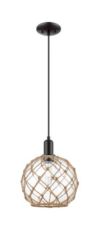 Arcadia One Light Mini Pendant in Matte Black (405|716-1P-BK-G122-10RB)