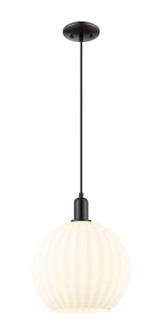 Arcadia One Light Mini Pendant in Matte Black (405|716-1P-BK-G1217-12WV)