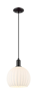 Arcadia One Light Mini Pendant in Matte Black (405|716-1P-BK-G1217-10WV)