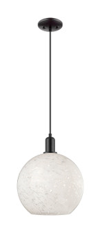 Arcadia One Light Mini Pendant in Matte Black (405|716-1P-BK-G1216-12WM)