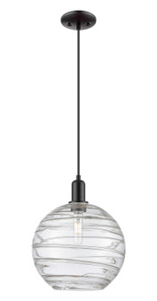 Arcadia One Light Mini Pendant in Matte Black (405|716-1P-BK-G1213-12CL)