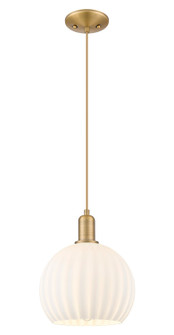 Arcadia One Light Mini Pendant in Brushed Brass (405|716-1P-BB-G1217-10WV)