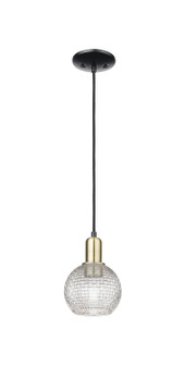 Arcadia One Light Mini Pendant in Black Antique Brass (405|716-1P-BAB-G122C-6CL)
