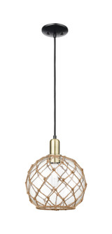 Arcadia One Light Mini Pendant in Black Antique Brass (405|716-1P-BAB-G122-10RB)