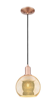 Arcadia One Light Mini Pendant in Antique Copper (405|716-1P-AC-G128-8)