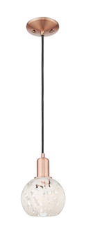 Arcadia One Light Mini Pendant in Antique Copper (405|716-1P-AC-G1216-6WM)