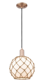 Arcadia One Light Mini Pendant in Antique Copper (405|716-1P-AC-G121-10RB)