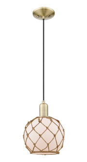 Arcadia One Light Mini Pendant in Antique Brass (405|716-1P-AB-G121-8RB)