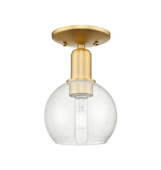 Arcadia One Light Semi-Flush Mount in Satin Gold (405|716-1C-SG-G124-6)