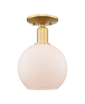Arcadia One Light Semi-Flush Mount in Satin Gold (405|716-1C-SG-G121-8)